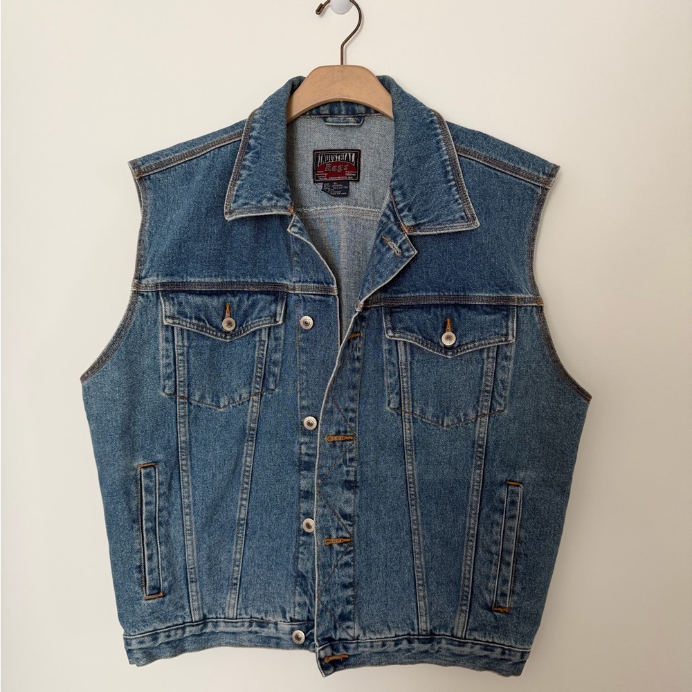Industrial Rags Blue Denim Vest for Men
